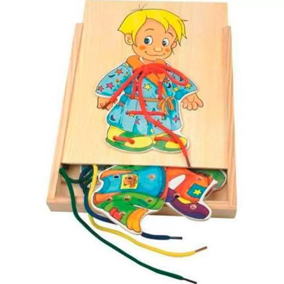 Discount Brinquedos Woodyland Aprendo A Vestir Menino De Madeira