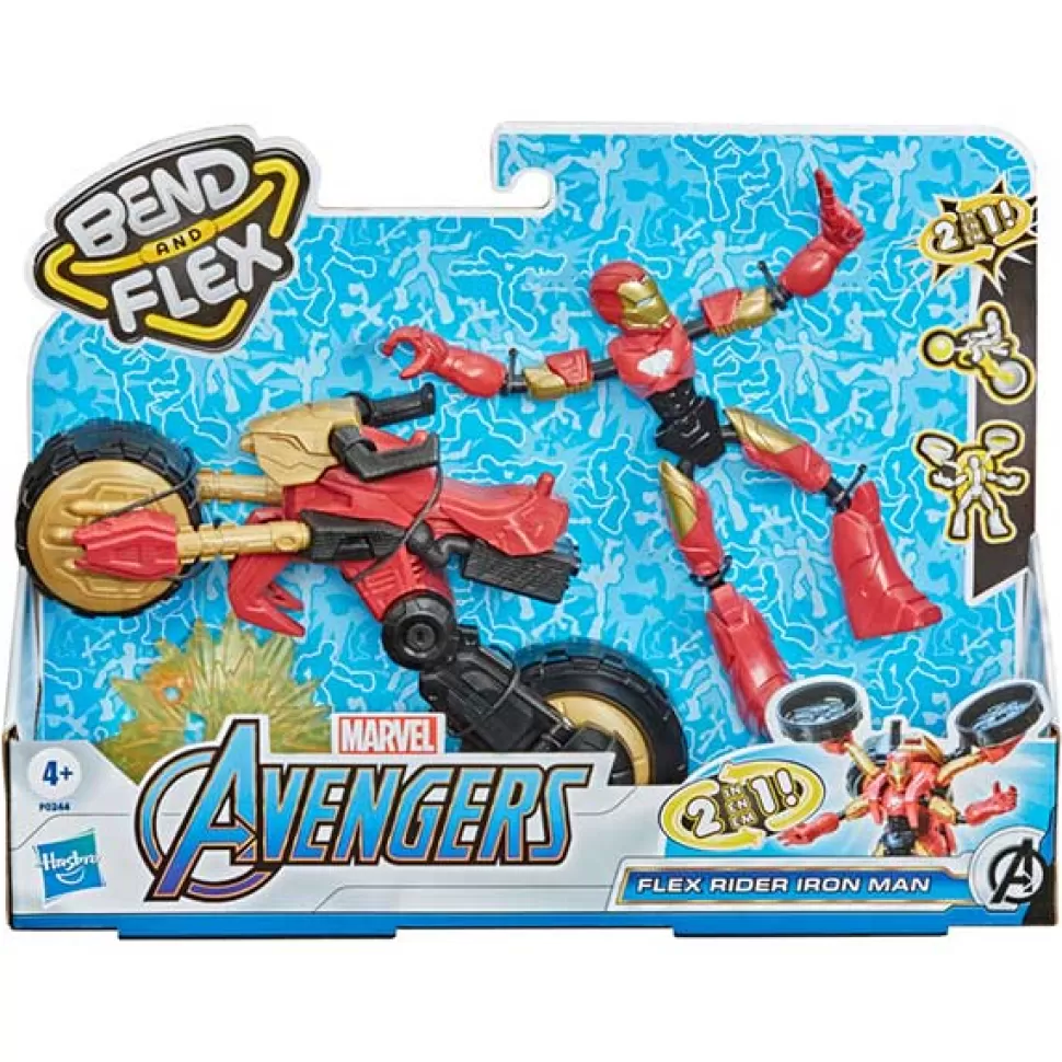 Brinquedos Os Vingadores Avengers Bend Flex Figura Iron Man E Motocicleta< Brinquedos Super-Heróis