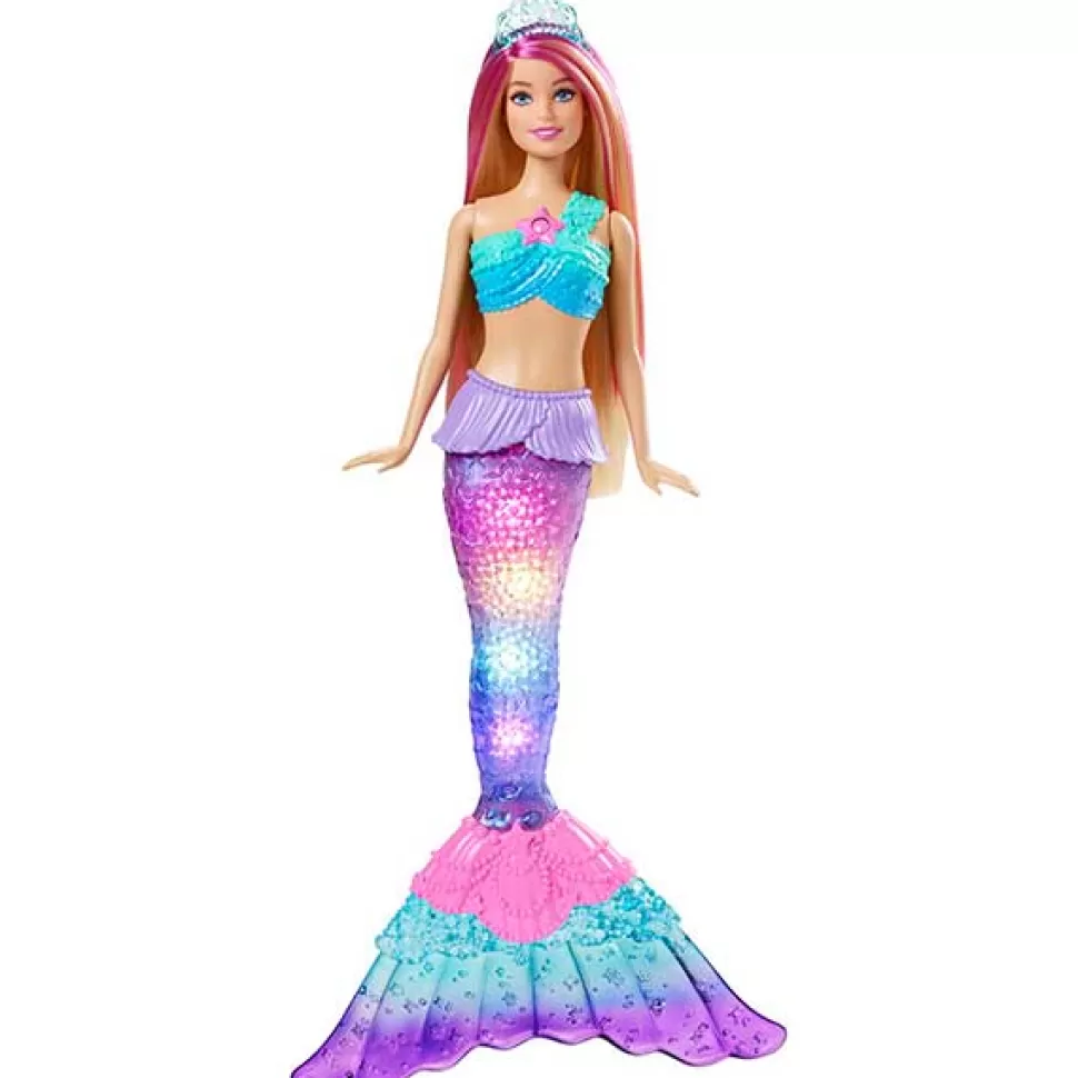 Brinquedos Barbie Barbie Dreamtopia Malibu Sereia Luzes Magicas Boneca Loira< Bonecas Para Pentear