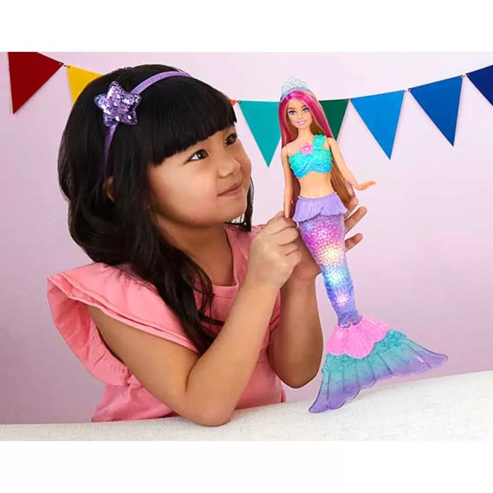 Brinquedos Barbie Barbie Dreamtopia Malibu Sereia Luzes Magicas Boneca Loira< Bonecas Para Pentear