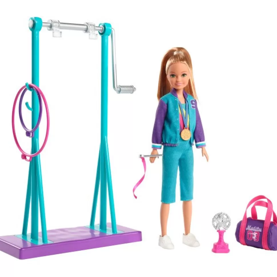 Clearance Brinquedos Barbie Barbie Muneca Team Stacie Com Conjunto De Ginastica