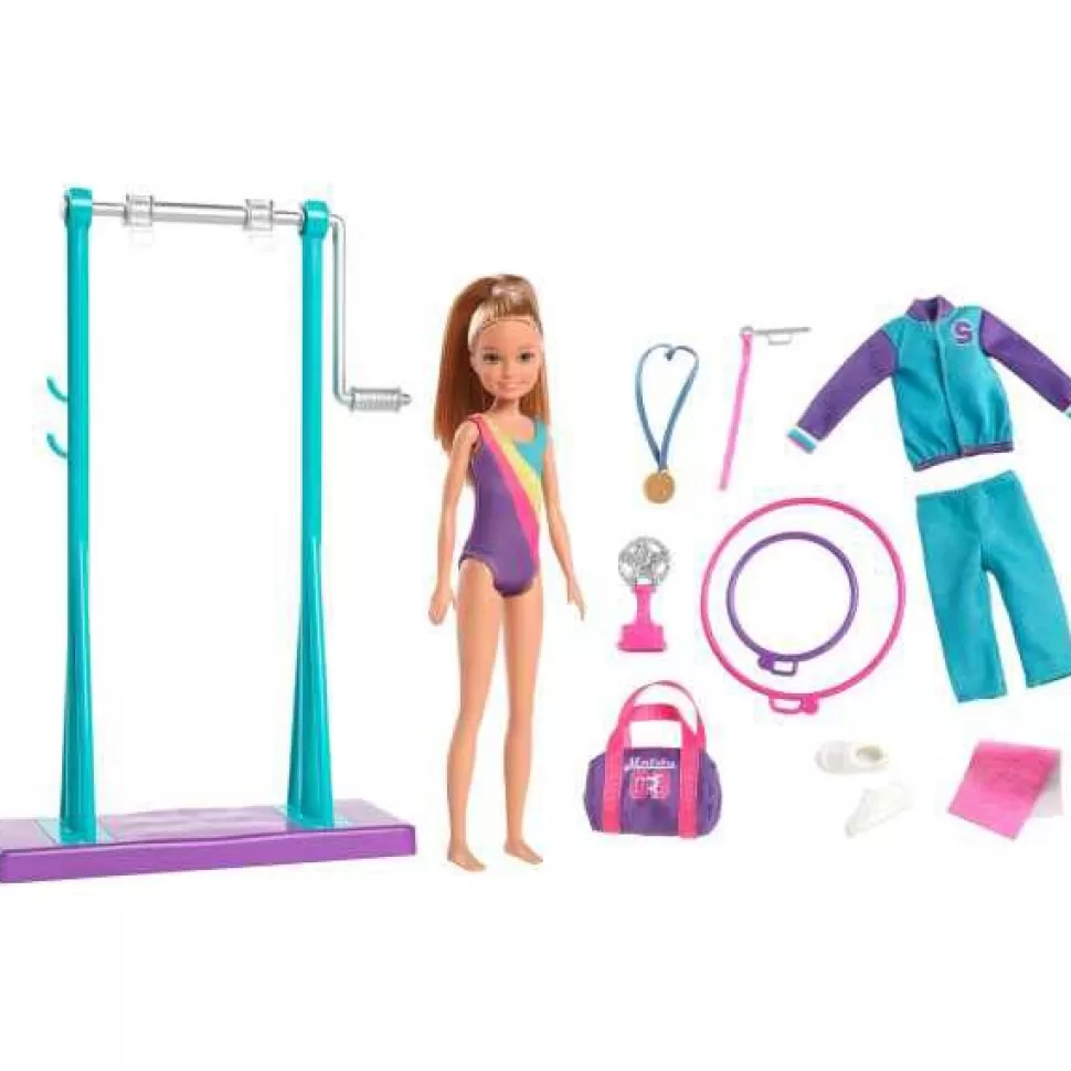 Clearance Brinquedos Barbie Barbie Muneca Team Stacie Com Conjunto De Ginastica