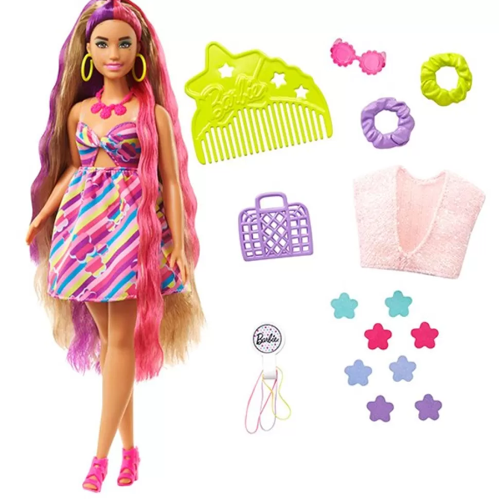Cheap Brinquedos Barbie Barbie Totally Hair Cabelo Extra Longo Flor