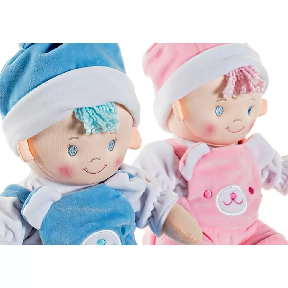 Brinquedos Item Bebé De Pelucia Rosa - Azul< Bonecas De Pano