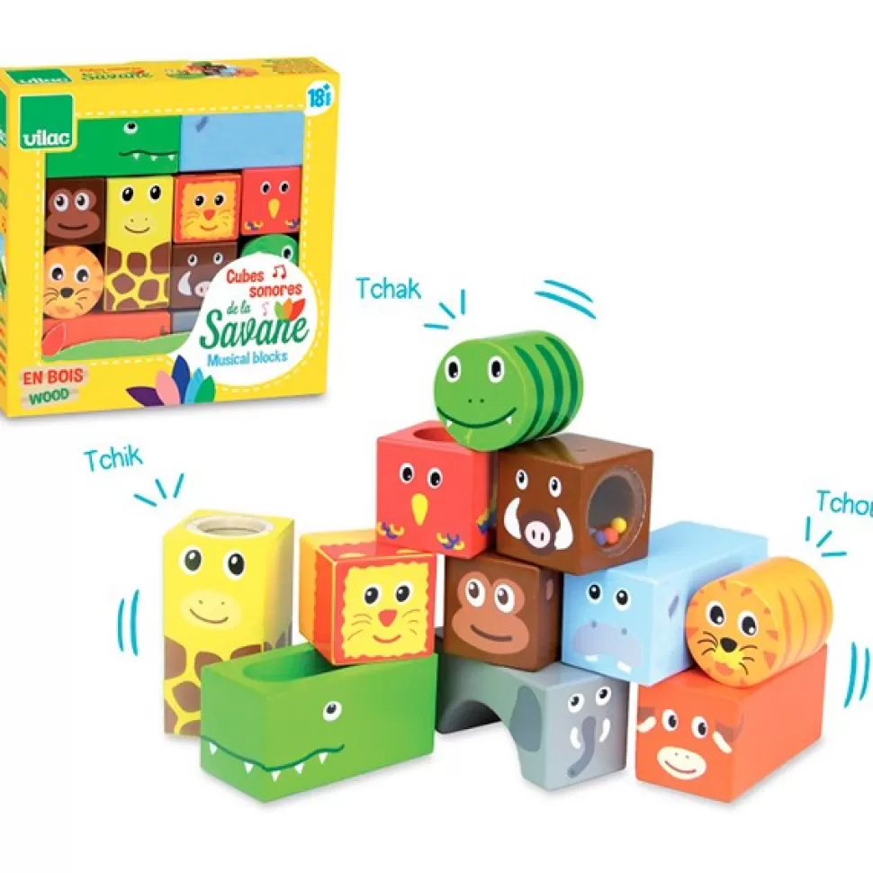 Sale Brinquedos Vilac Blocos Musicais De Madeira De Savana