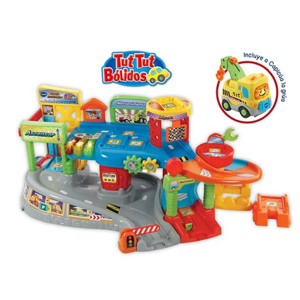 Brinquedos Bip Bip Bólides Bolides Bip Bip Vtech Garagem Bolidos Multitaller Com Guindaste< Brinquedos De Carros