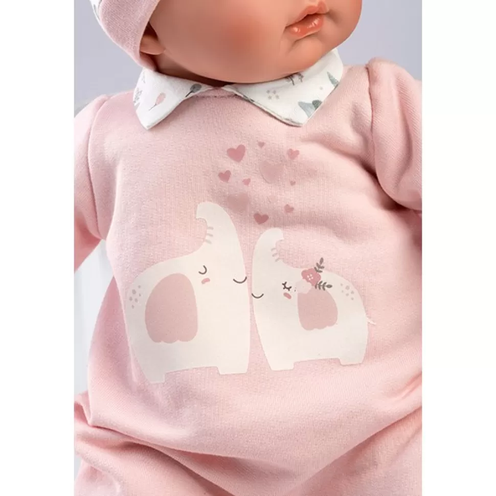 Brinquedos Llorens Boneca Joelle Chorando Elefante Rosa Na Bolsa 38Cm< Bonecas Bebé
