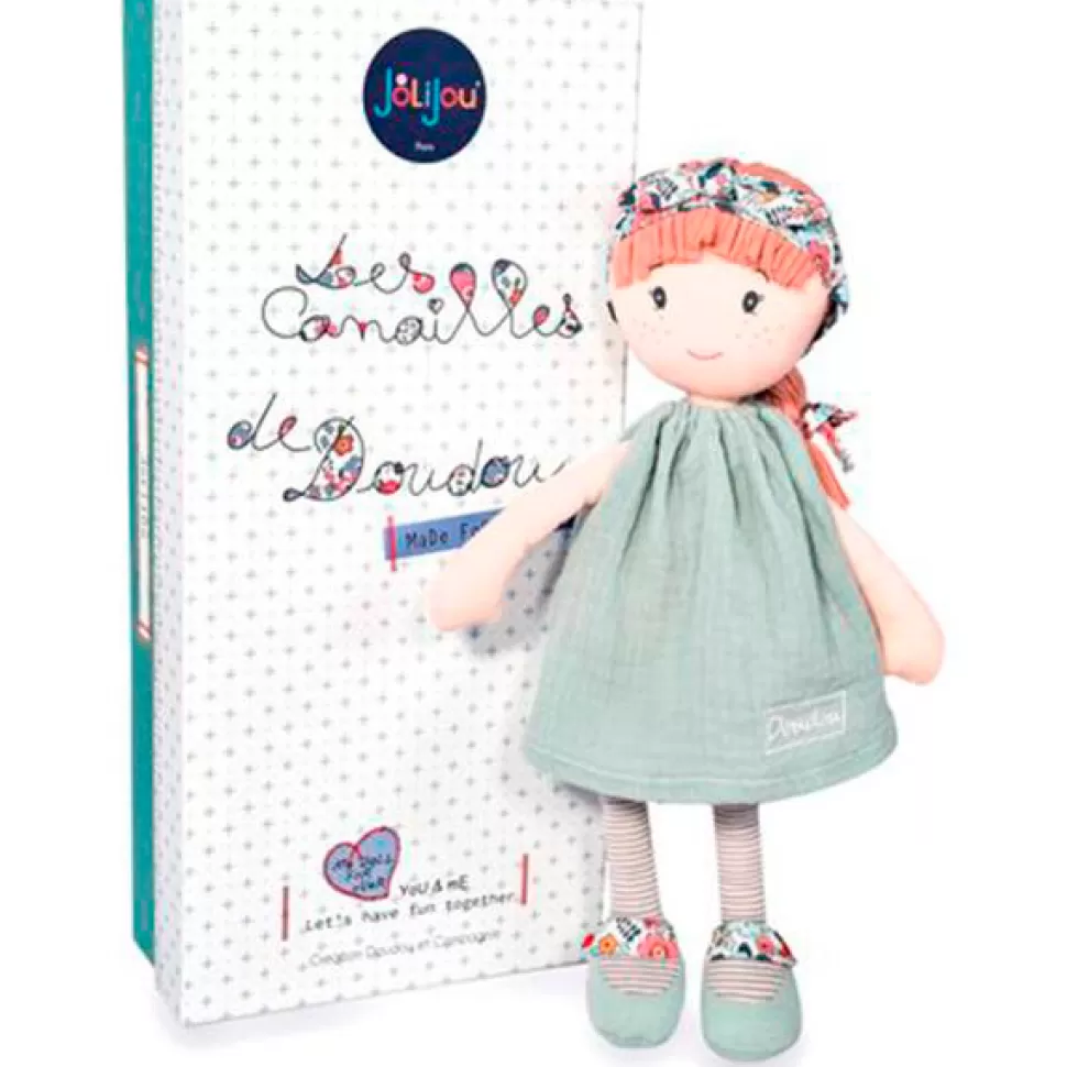 Brinquedos Doudou Et Compagnie Boneca Jolijou Emie Vestido Verde Agua 36 Cm< Bonecas De Pano