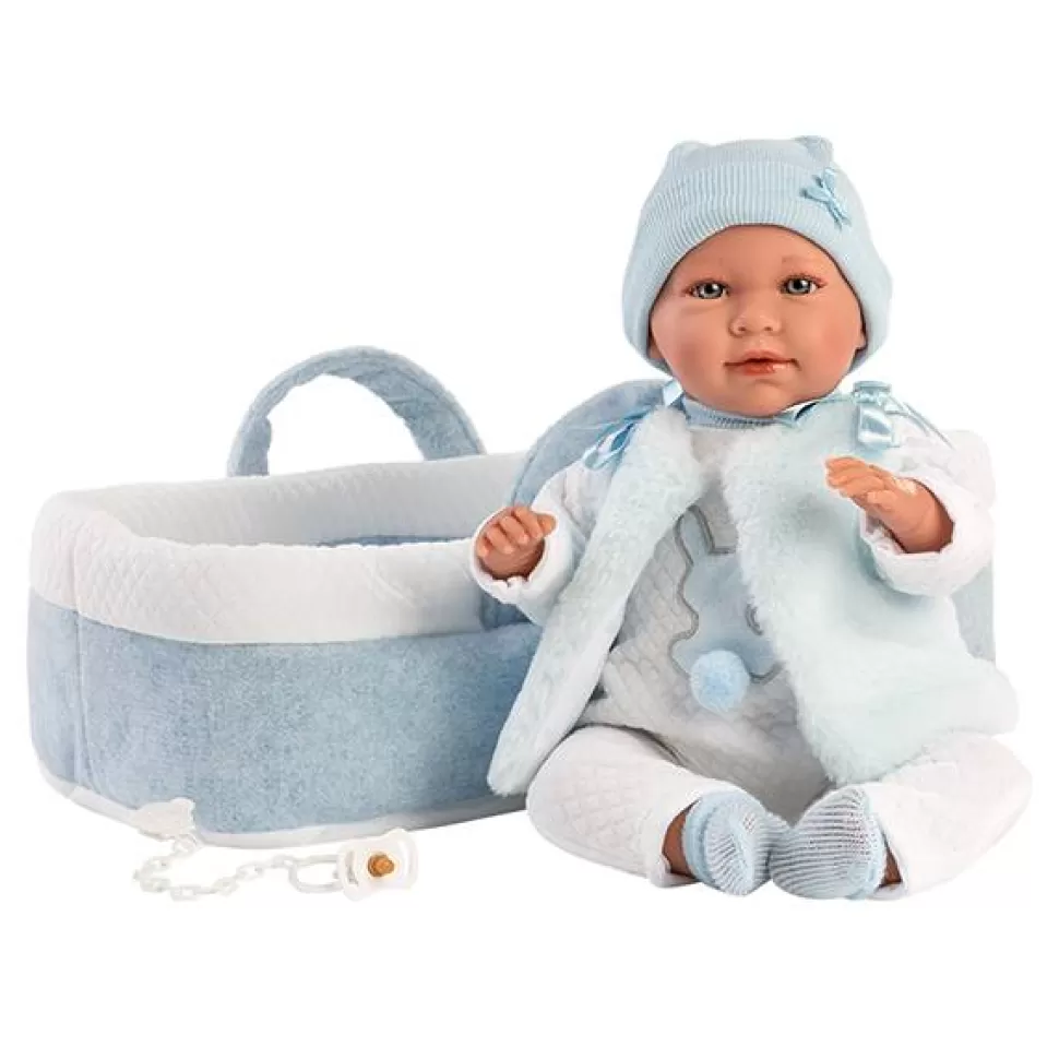 Brinquedos Llorens Boneca Mimo Chorando Alcofa Azul< Bonecas Choronas