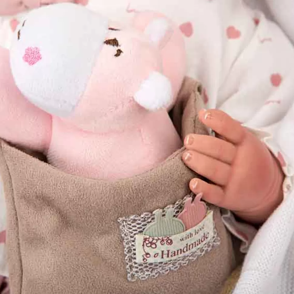 Brinquedos Arias Boneca Reborn Eva Com Cobertor E Ursinho< Bonecas Reborn