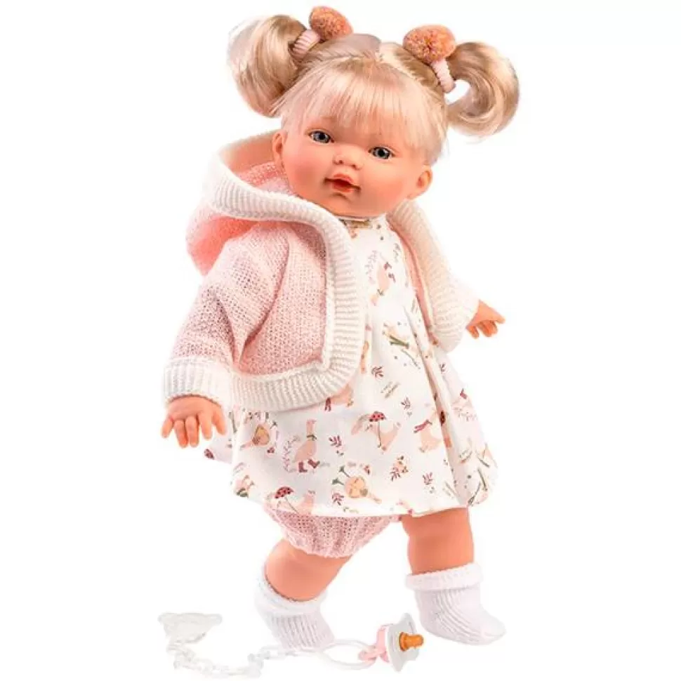 Brinquedos Llorens Boneca Roberta Jaqueta Rosa Chorao Bolsa 33Cm< Bonecas Bebé