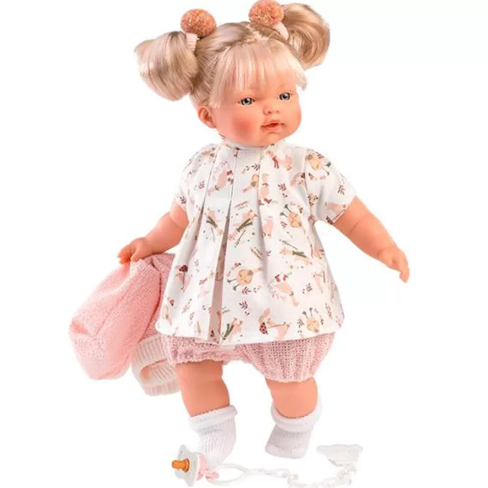 Brinquedos Llorens Boneca Roberta Jaqueta Rosa Chorao Bolsa 33Cm< Bonecas Bebé
