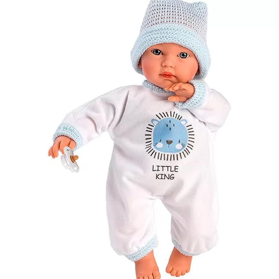 Brinquedos Llorens Boneco Cuquito Bone Azul Choro Saco 30Cm< Bonecas Bebé