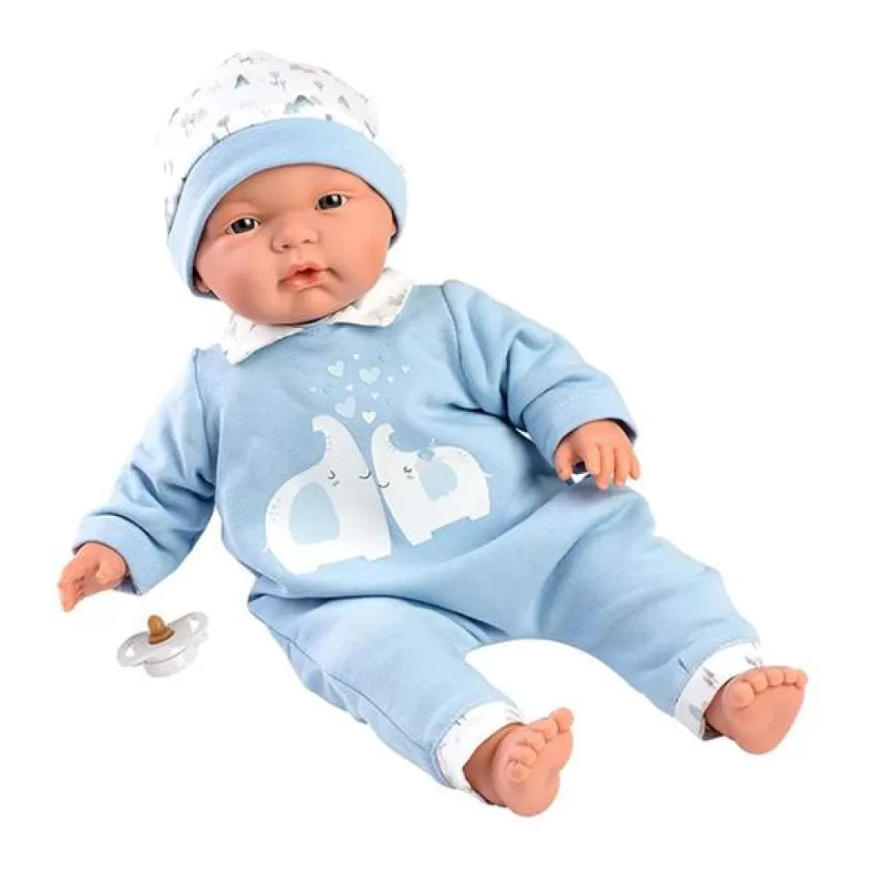 Brinquedos Llorens Boneco Joel Chorando Elefante Azul Na Bolsa 38Cm< Bonecas Choronas