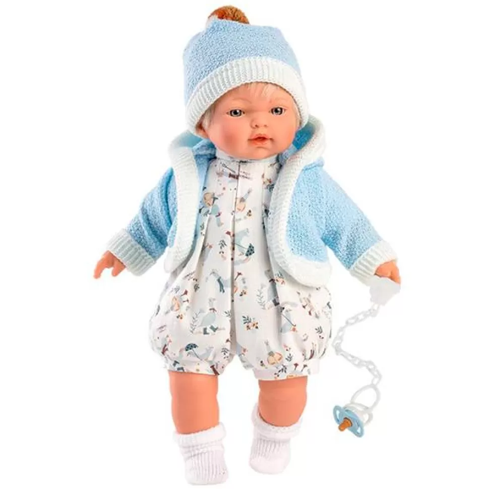 Brinquedos Llorens Boneco Robert Jaqueta Azul Chorao Bolsa 33Cm< Bonecas Bebé