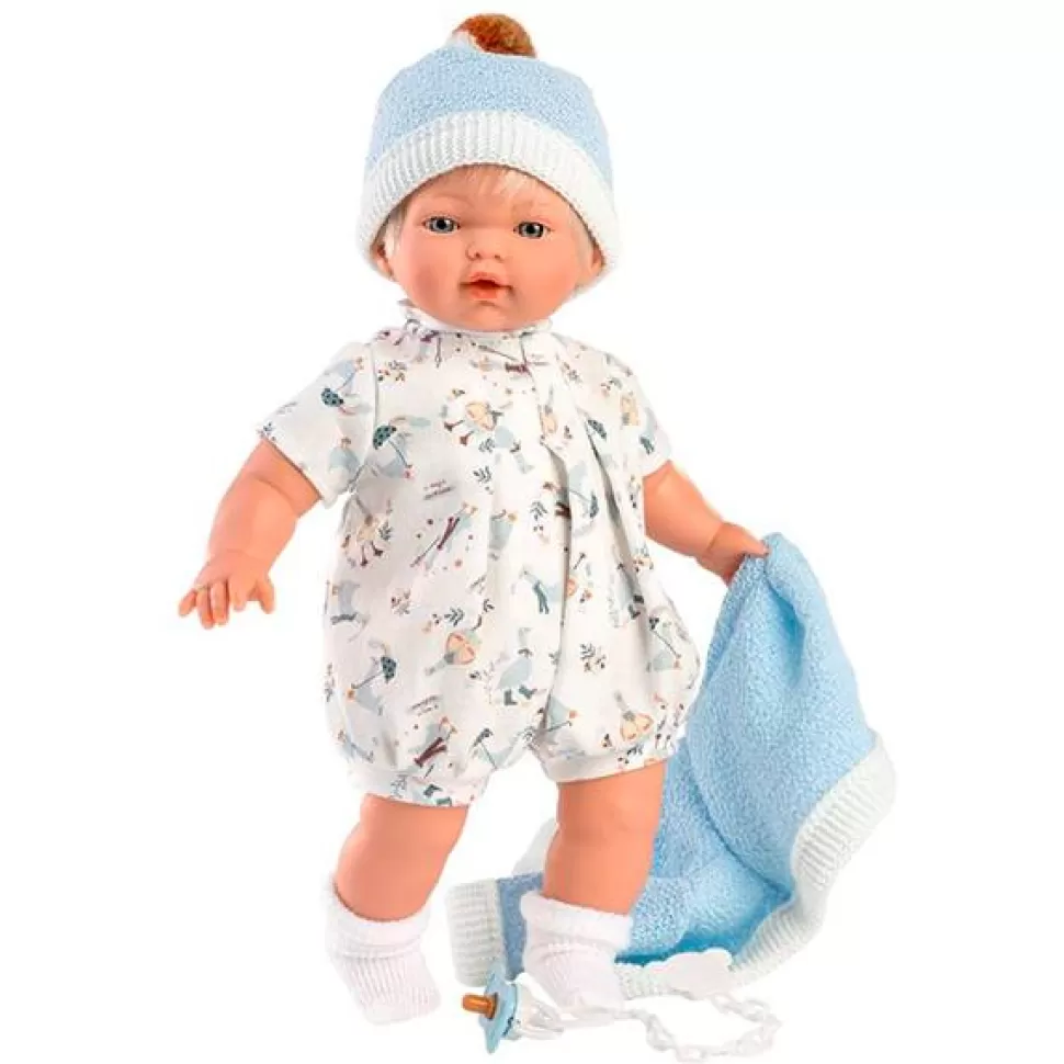 Brinquedos Llorens Boneco Robert Jaqueta Azul Chorao Bolsa 33Cm< Bonecas Bebé