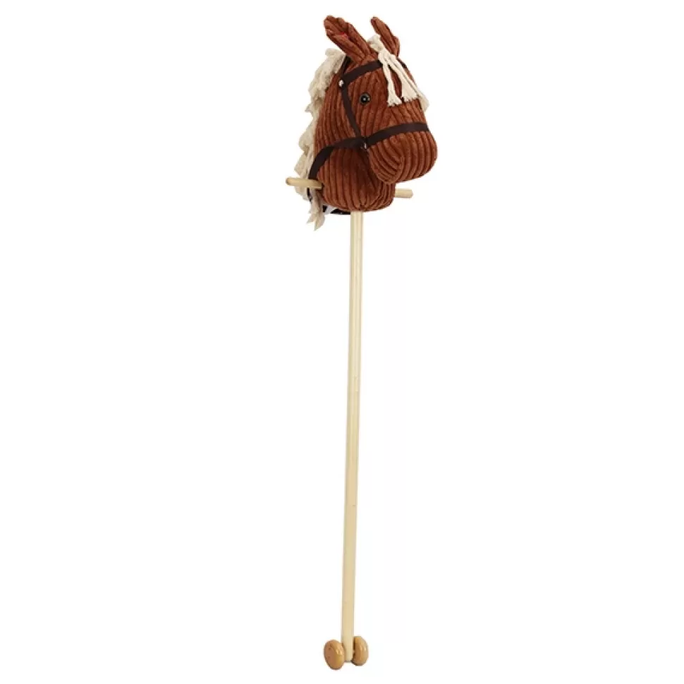 Outlet Brinquedos Famosa Cabeca De Cavalo De Veludo Cotele Com Vara 100Cm