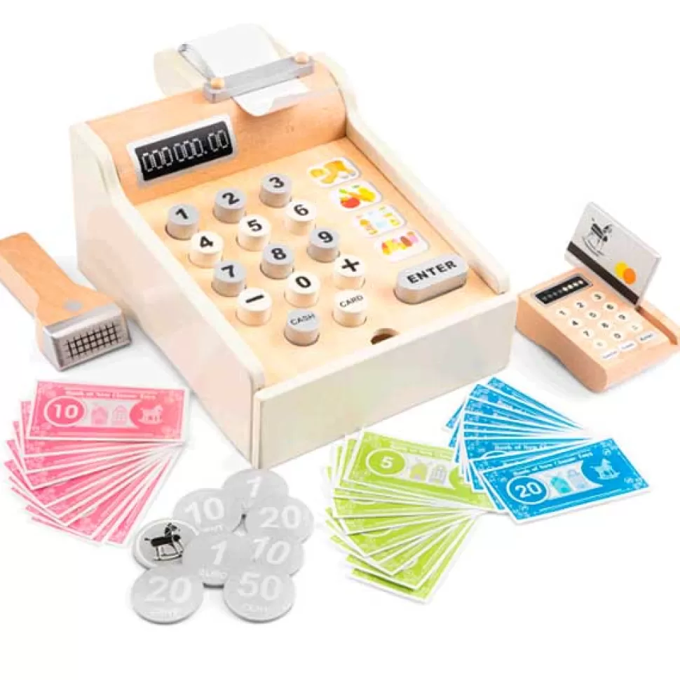 Brinquedos New Classic Toys Caixa Registradora De Madeira< Brinquedos De Madeira