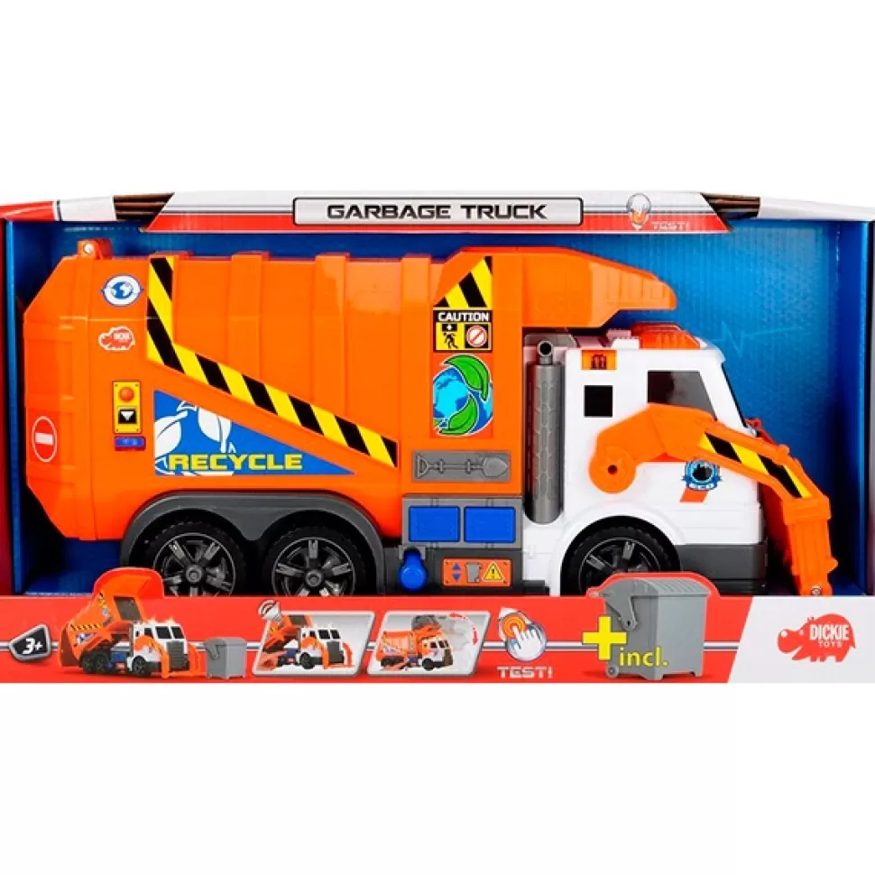 Brinquedos Dickie Caminhao De Lixo Dickie Com Luzes E Sons 43 Cm< Brinquedos De Camiões