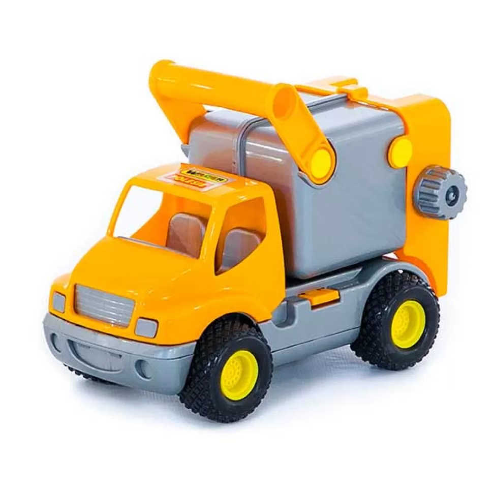 Brinquedos Wader Caminhao De Lixo Laranja 29Cm< Brinquedos De Camiões