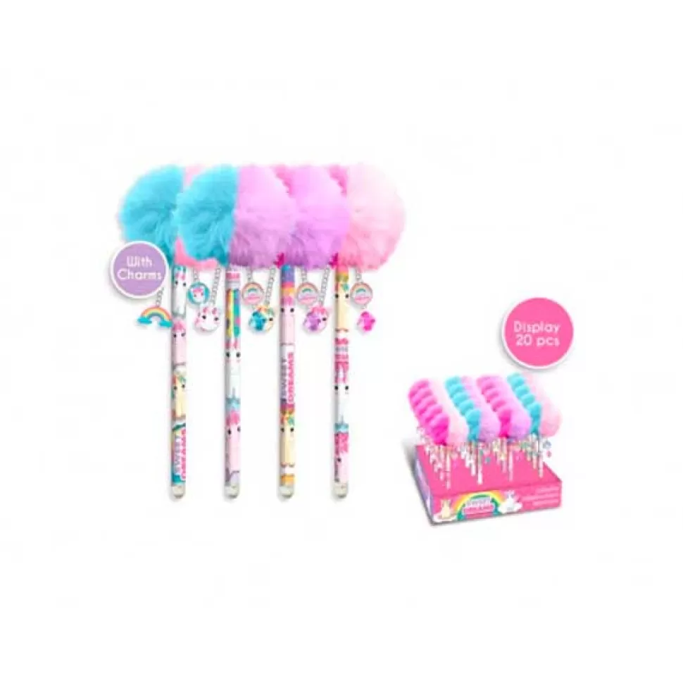 Brinquedos Kids Euroswan Caneta Esferografica Unicórnio Com Pompom< Brinquedos Unicórnios