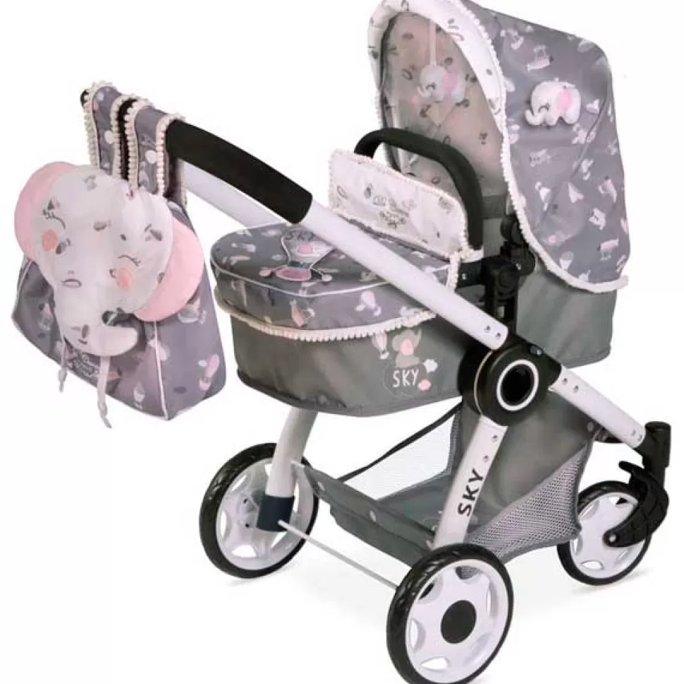 Brinquedos Decuevas Carrinho De Bonecas 3X1 Sky Cinza< Bonecas Carrinhos