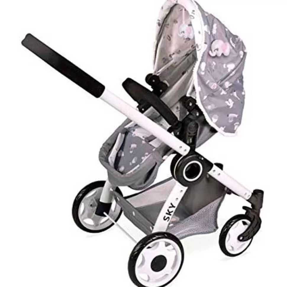 Brinquedos Decuevas Carrinho De Bonecas 3X1 Sky Cinza< Bonecas Carrinhos
