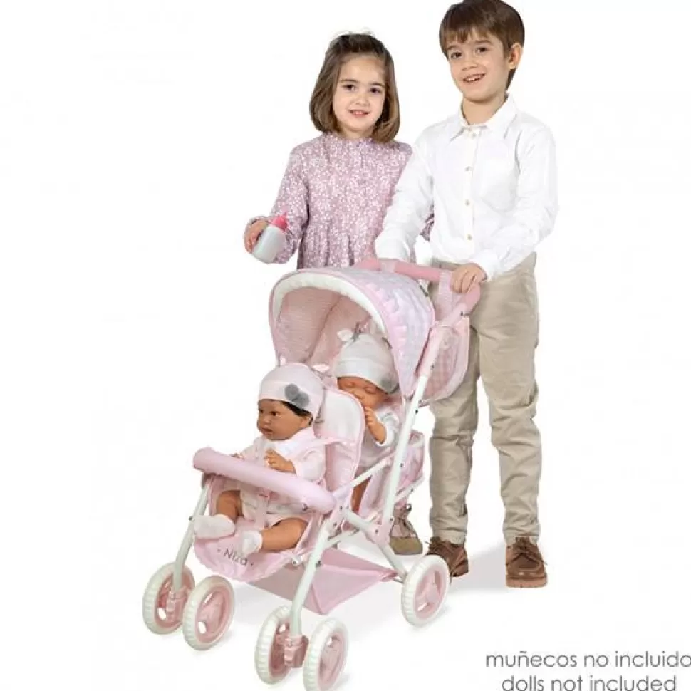 Brinquedos Decuevas Carrinho De Bonecas Gemeos Niza Dobravel< Bonecas Carrinhos