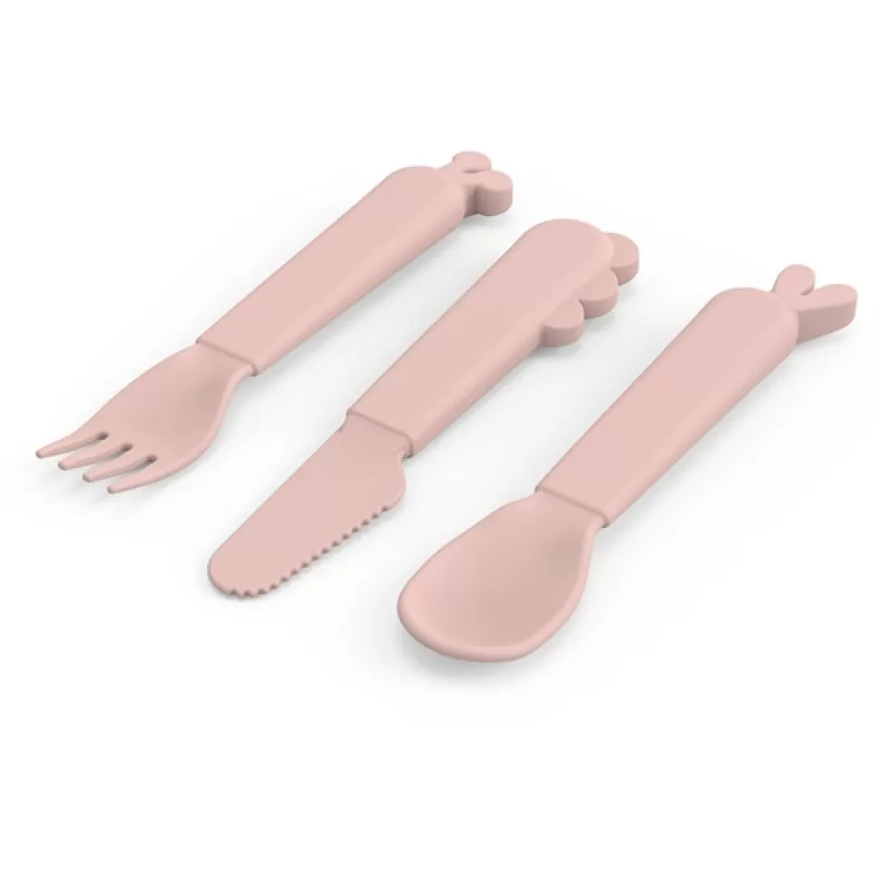 Brinquedos Done By Deer Conjunto De Talheres Infantil Rosa< Brinquedos De Cozinha