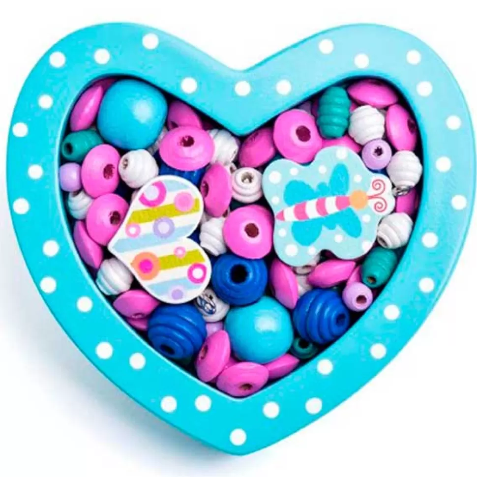 Best Sale Brinquedos Woodyland Coracao Com Micangas Rosa Madeira