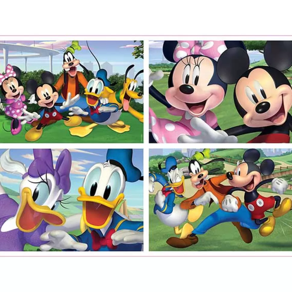 Outlet Brinquedos Mickey Mouse Disney Multipack 4 Puzzles Mickey 20+40+60+80P