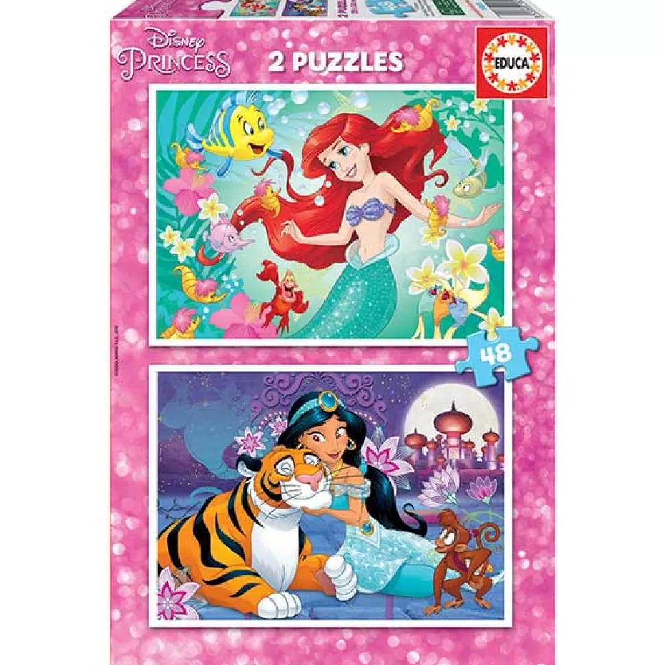 Store Brinquedos Disney Disney Puzzle 2X48P Ariel E Jasmine