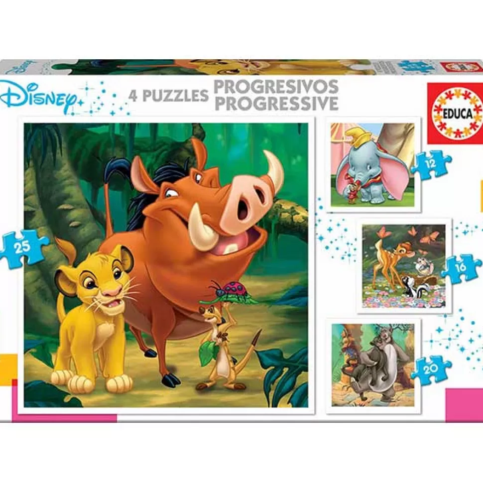 Cheap Brinquedos Disney Disney Puzzle Progressivo 12+16+20+25P Animais