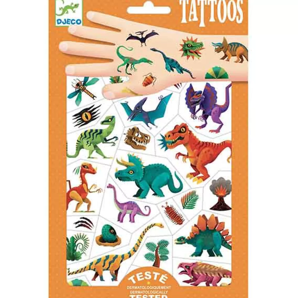 New Brinquedos Djeco Djeco Pack Tattoos Dino Club