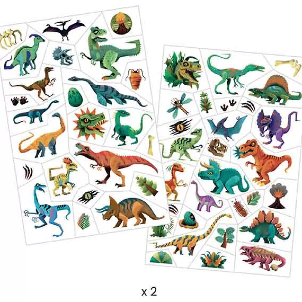 New Brinquedos Djeco Djeco Pack Tattoos Dino Club