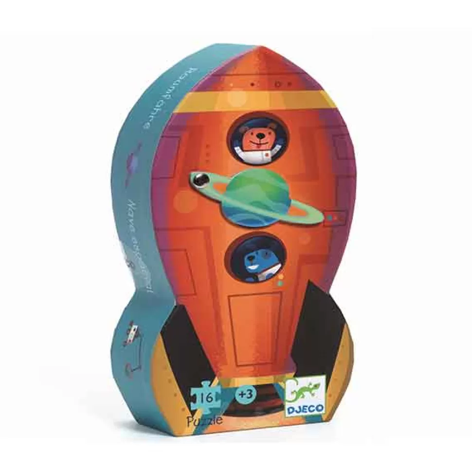 Hot Brinquedos Djeco Djeco Puzzle Silhouette 16P Rocket