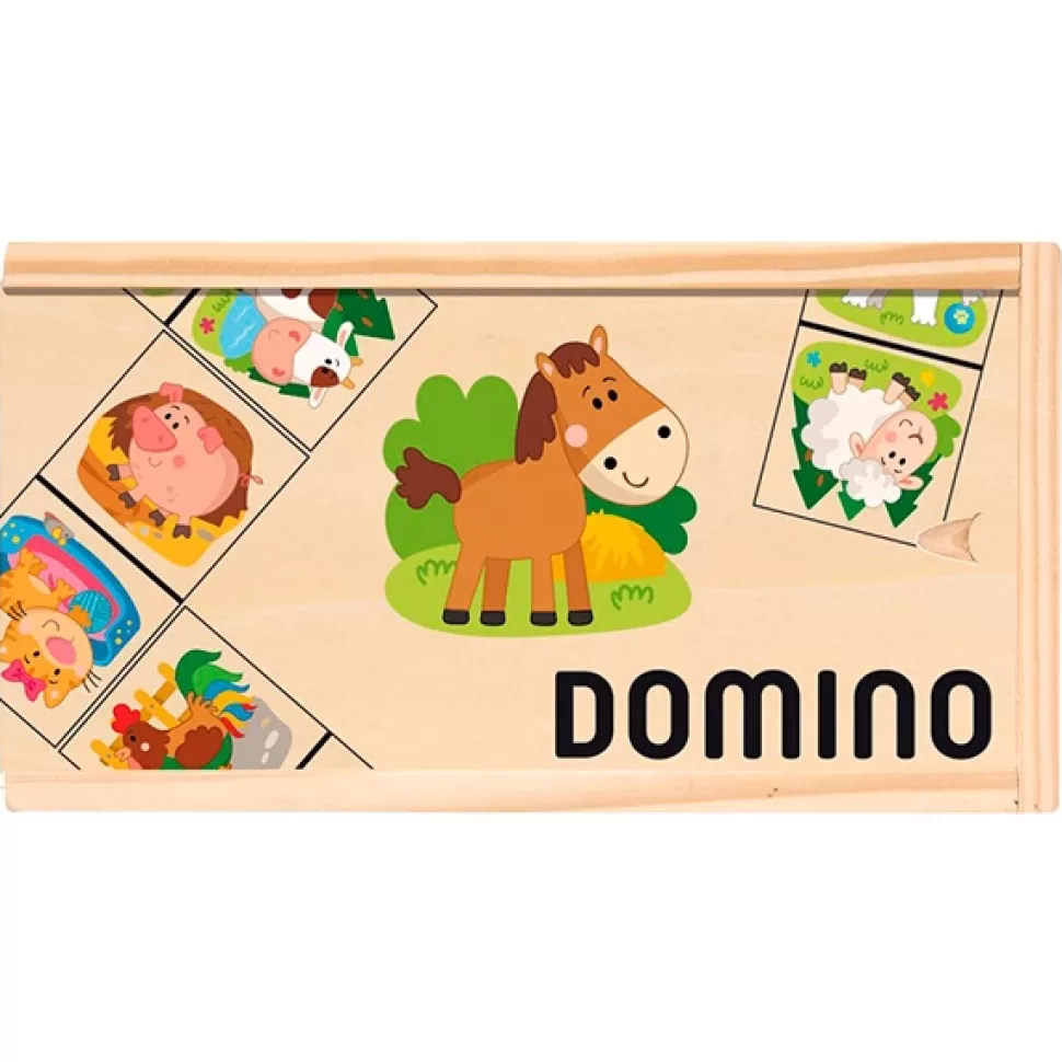Discount Brinquedos Woodyland Domino Animais De Fazenda De Madeira