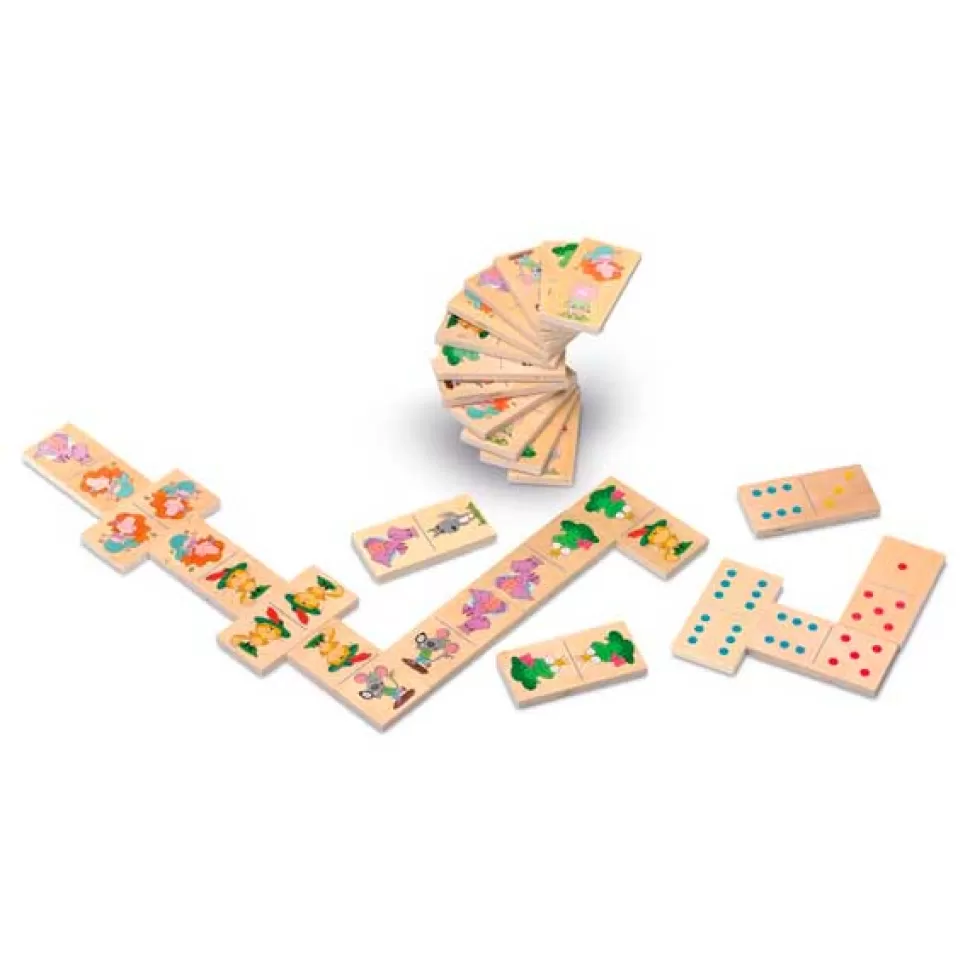 Hot Brinquedos Cayro Domino Kids De Madeira