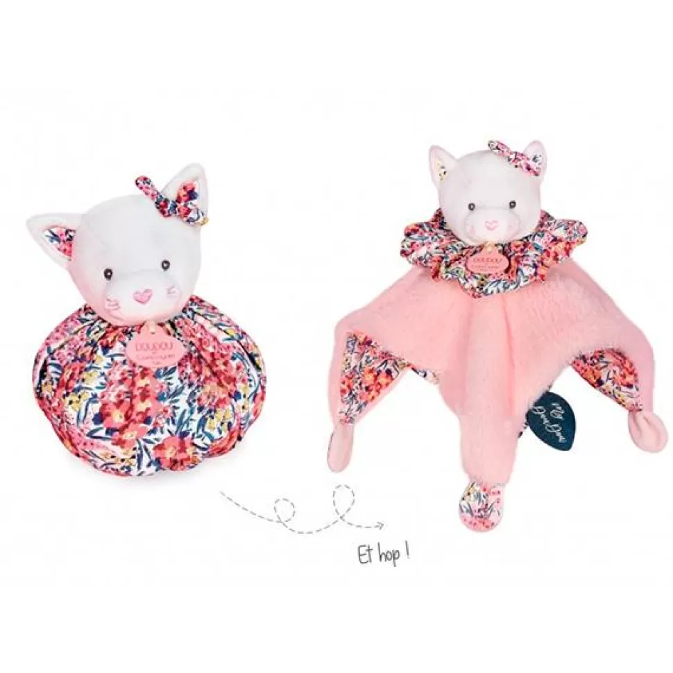 Hot Brinquedos Doudou Et Compagnie Doudou Gatinho Rosa Bola 25Cm