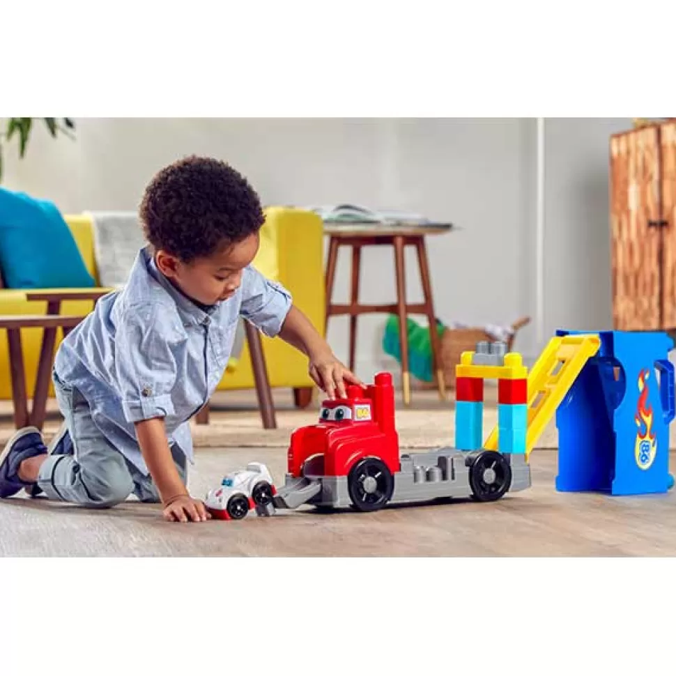 Brinquedos Mega Bloks Fisher Price Caminhao De Corrida E Construcao Mega Bloks< Brinquedos De Camiões