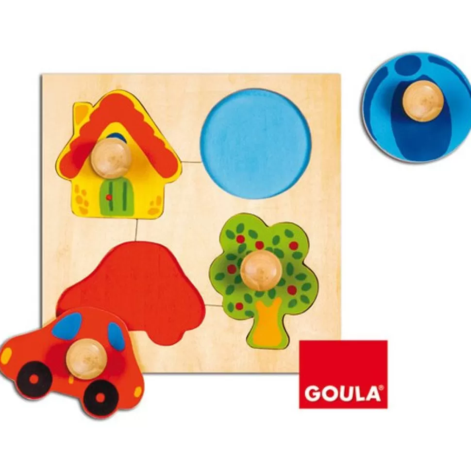 New Brinquedos Goula Goula Puzzle Cor De Madeira