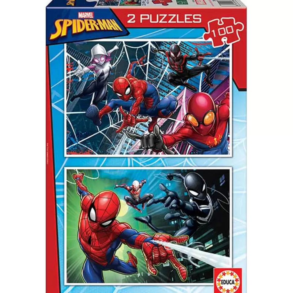 Discount Brinquedos Homem Aranha Homem-Aranha Puzzle 2X100P
