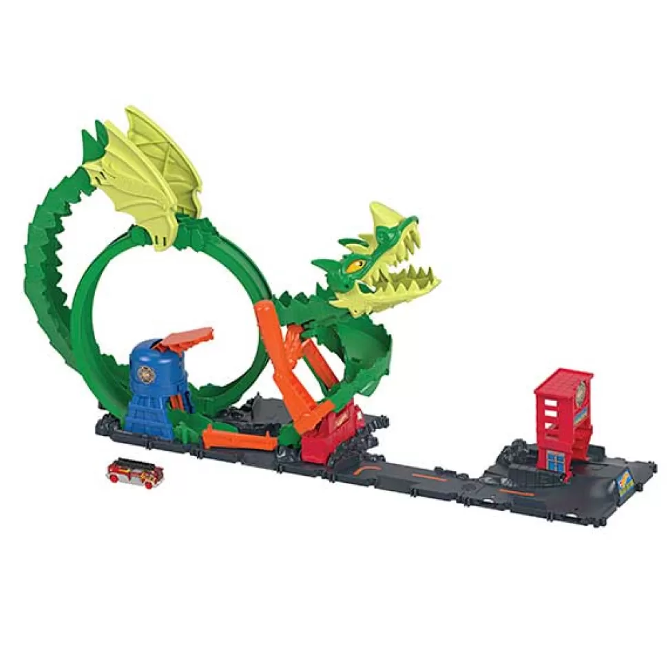 Brinquedos Hot Wheels Hot Wheels City Dragao Com Camiao De Bombeiros< Brinquedos De Carros