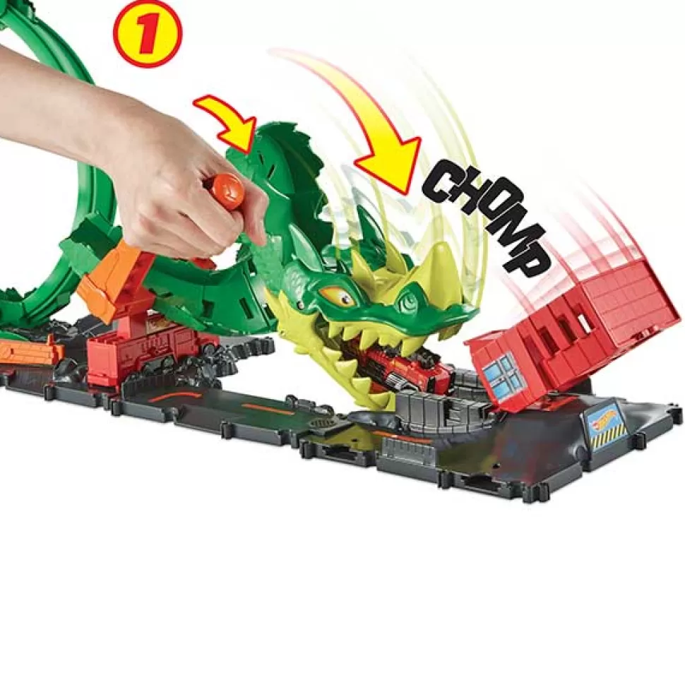 Brinquedos Hot Wheels Hot Wheels City Dragao Com Camiao De Bombeiros< Brinquedos De Carros
