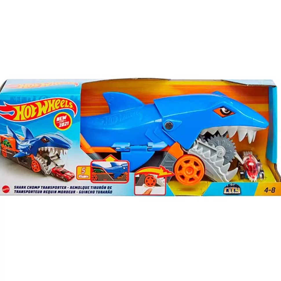 Brinquedos Hot Wheels Hot Wheels Mastigacao E Transporte De Tubarao< Brinquedos De Camiões