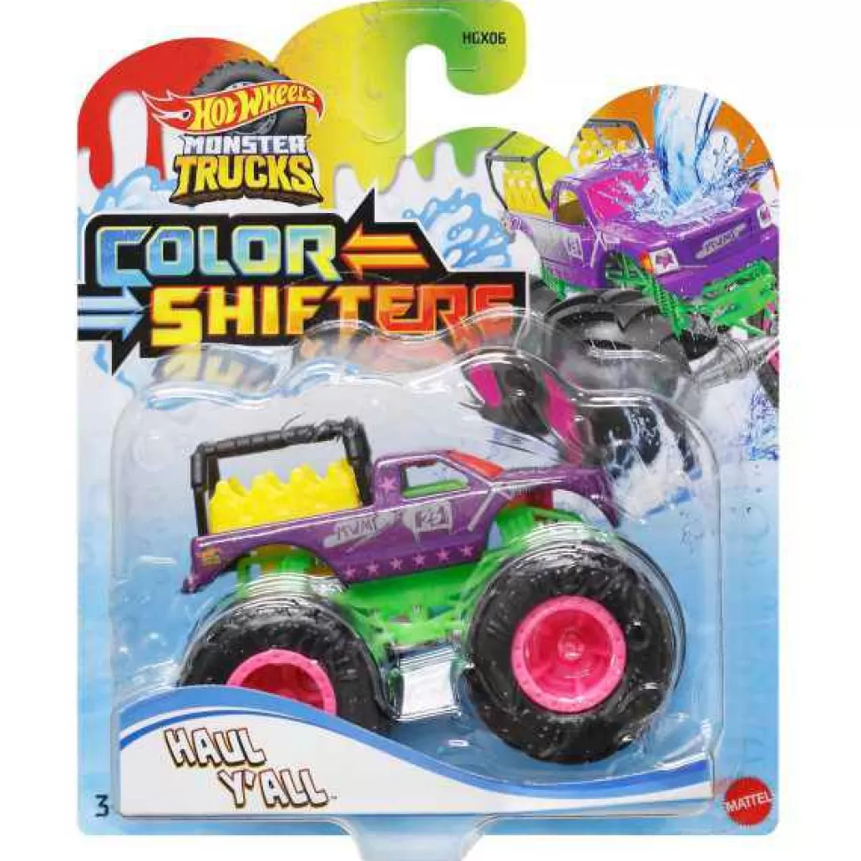 Brinquedos Hot Wheels Hot Wheels Monster Trucks Carro Color Shifters Haul Y'All< Brinquedos De Camiões