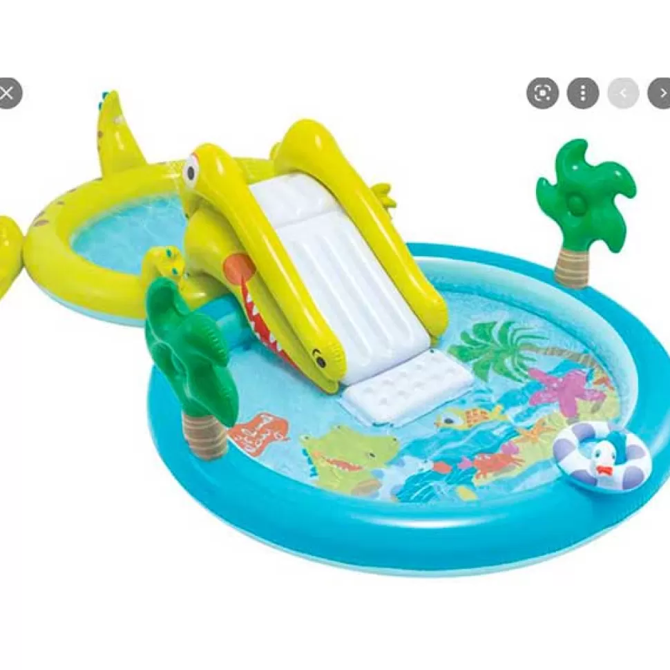 Brinquedos Intex Intex Crocodile Water Play Center 323Cm< Brinquedos Piscina