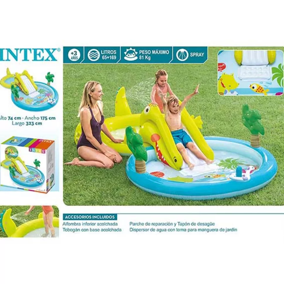 Brinquedos Intex Intex Crocodile Water Play Center 323Cm< Brinquedos Piscina