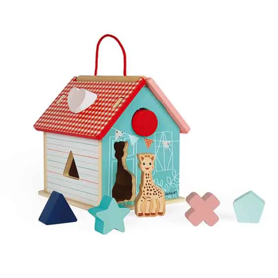 Brinquedos Sophie la Girafe Janod Casa Com Formas Sophie La Girafe< Brinquedos De Madeira