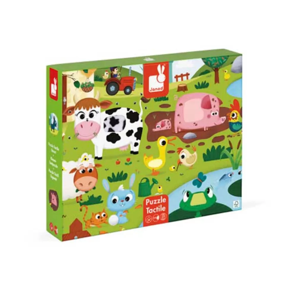 Outlet Brinquedos Janod Janod Tactile Puzzle Animais Da Fazenda 20P
